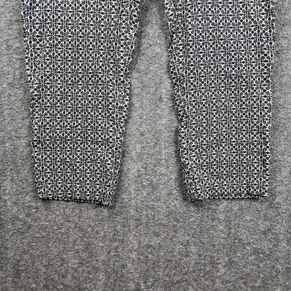Verve Blues Ankle Pants Women Large Black White Geometric Print High Rise Crop - Picture 6 of 9